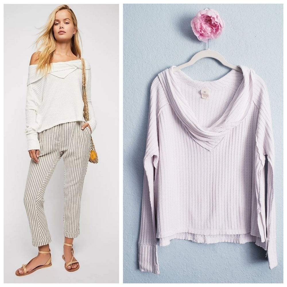 Free People Wildcat Long Sleeve White Thermal